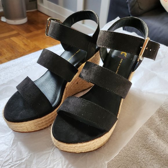 BC Footwear Snack Bar Espadrille Tall Wedge Sandal Size 7 - Picture 3 of 4